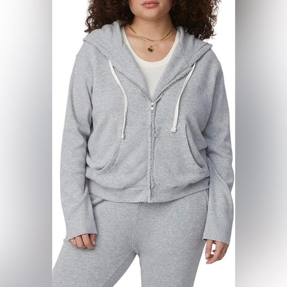 NWT Bandier x Sincerely Jules The Juniper Zip Up Hoodie Cream - Picture 8 of 10